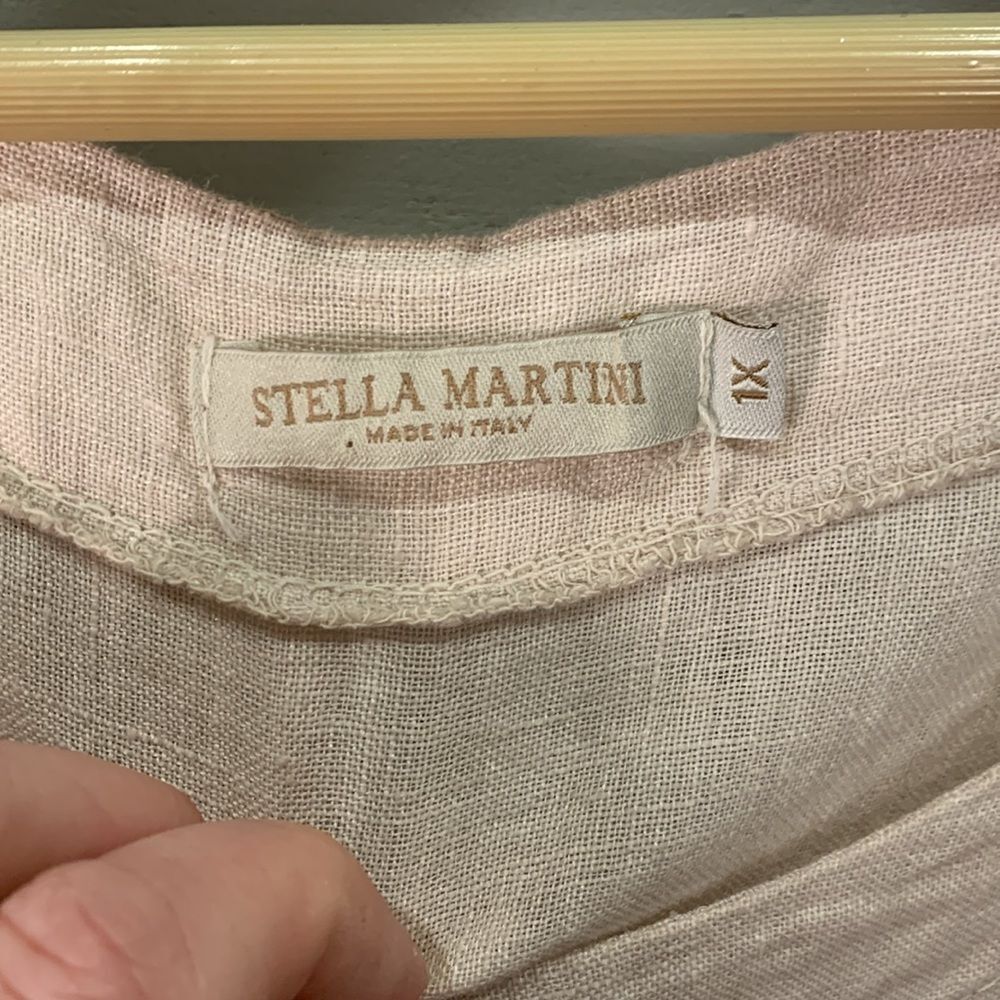 Stella Martini made in Italy 100% linen 1X feminine pink lace size 1X - Picture 5 of 7